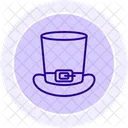 Icono De Linea De Sombrero De Duende Icono