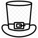 Icono De Linea De Sombrero De Duende Icono