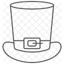 Icono De Linea Delgada Sombrero De Duende Icono