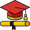 Sombrero de graduacion  Icono