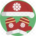 Navidad Sombrero Guantes Icono