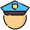 Sombrero De Policia Ley Gorra Icono