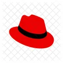 Sombrero Rojo Marca Logotipo Icono