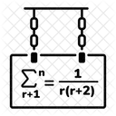 Serie De Sommation Formule De Sommation Equation Mathematique Icône
