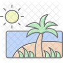 Sommer Linear Farbsymbol Icon