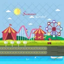 Sommer Karneval Hintergrund Symbol