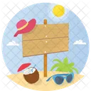 Urlaub Karte Plakatwand Symbol