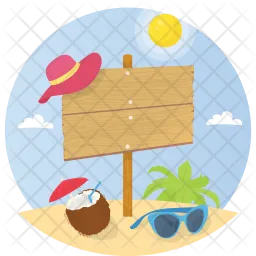 Sommer Strand Plakatwand  Symbol