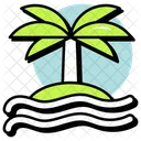 Sommer Strand Heiss Symbol