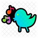 Gradient Bird Neon Icon