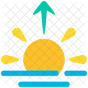 Wetter Sonne Horizont Symbol