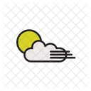 Sonne Wolke Wind Symbol