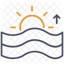 Sonnenaufgang über dem Ozean  Symbol