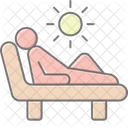 Sonnenbaden Linear Farbsymbol Icon