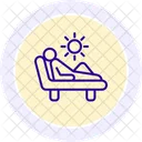 Sonnenbaden Farbkreis Symbol Icon