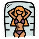 Bikini Urlaub Sonnenbad Icon