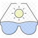 Sonnenbrille Linear Farbsymbol Icon