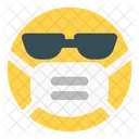 Sonnenbrille Emoji Mit Gesichtsmaske Emoji Symbol