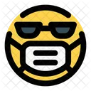 Sonnenbrille Emoji Mit Gesichtsmaske Emoji Symbol