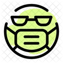 Sonnenbrille Emoji Mit Gesichtsmaske Emoji Symbol