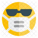 Sonnenbrille Emoji Mit Gesichtsmaske Emoji Symbol