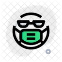 Sonnenbrille Emoji Mit Gesichtsmaske Emoji Symbol