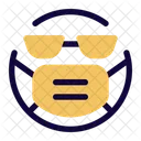 Sonnenbrille Emoji Mit Gesichtsmaske Emoji Symbol