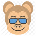 Sonnenbrille Affe Emoji Emoticon Symbol