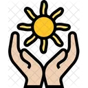 Sonnenhand Frieden Sonne Symbol