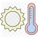 Sonnentemperatur Linear Farbsymbol Symbol