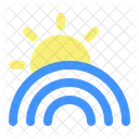 Wetter Sonne Regenbogen Symbol