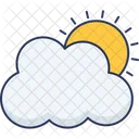 Sonniges Wetter Sonnig Bewolkt Icon