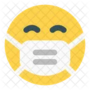 Sonriendo Emoji Con Mascarilla Emoji Icono