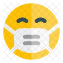 Sonriendo Emoji Con Mascarilla Emoji Icono