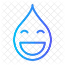 Sonrisa Emoji Expresion Emoticonos Gota De Agua Mineral Sangre Icono