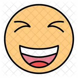 Cara sonriente entrecerrando los ojos Emoji Icono