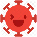 Guino Sonriente Del Ojo Derecho Emoji De Coronavirus Coronavirus Icono