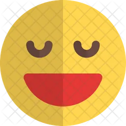 Sonriendo con los ojos cerrados Emoji Icono