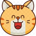 Sonrisa Emoticon Gato Icono