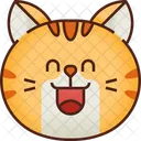 Sonrisa Emoticon Gato Icono