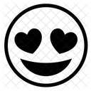 Esquema Sonriente Enamorado Icono