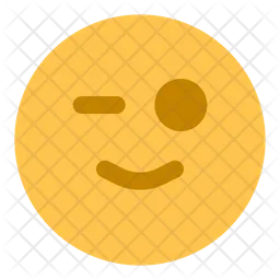 Sonrisa Guiño Emoji Icono