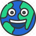 Sonrisa De Tierra Tierra Emoji Icono