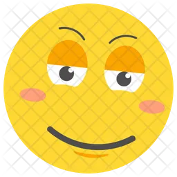 Sonrojado sonriente Emoji Icono