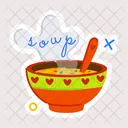 Sopa Quente Caldo Quente Tigela De Sopa Ícone