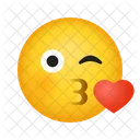 Cara Que Sopla Un Beso Emoji Cara Icono