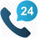 Soporte las 24 horas  Icono