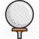 Golf Pelota Tee Icono