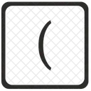 Izquierda Matematicas Corchete Icono