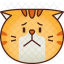 Sorge Emoticon Katze Symbol
